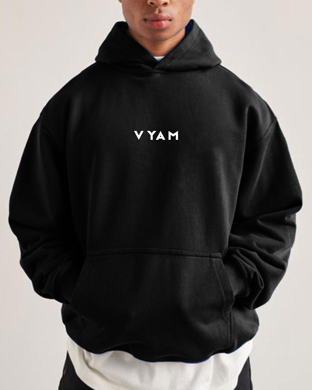 Vyam Unisex Oversized Hoodie Black