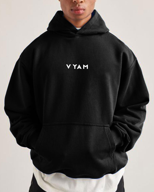 Vyam Unisex Oversized Hoodie Black