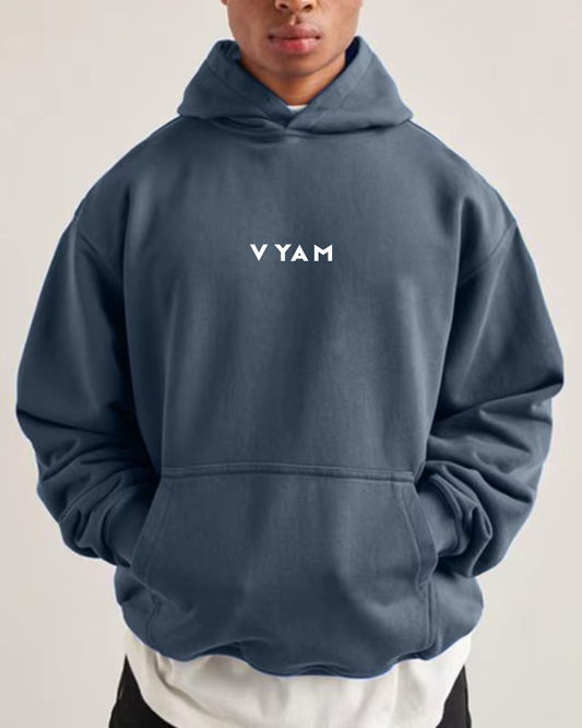 Vyam Unisex Oversized Hoodie Blue