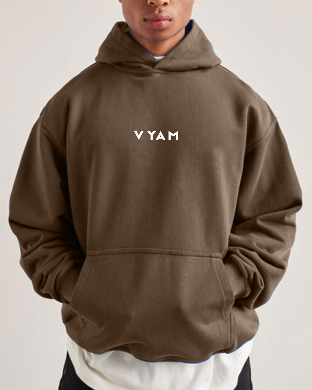 Vyam Unisex Oversized Hoodie Brown