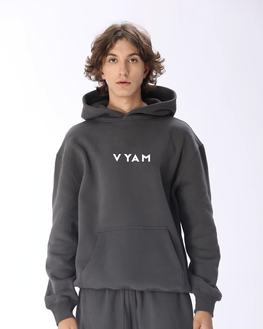 Vyam Unisex Oversized Pullover Hoodie Gray